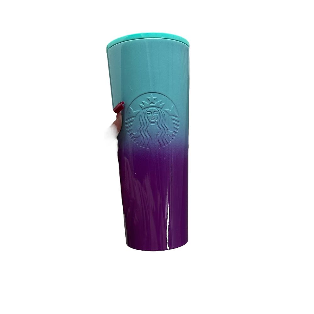 Starbucks 2021 Purple & Teal Ombre 24 oz Stainless Steel Tumbler NWT